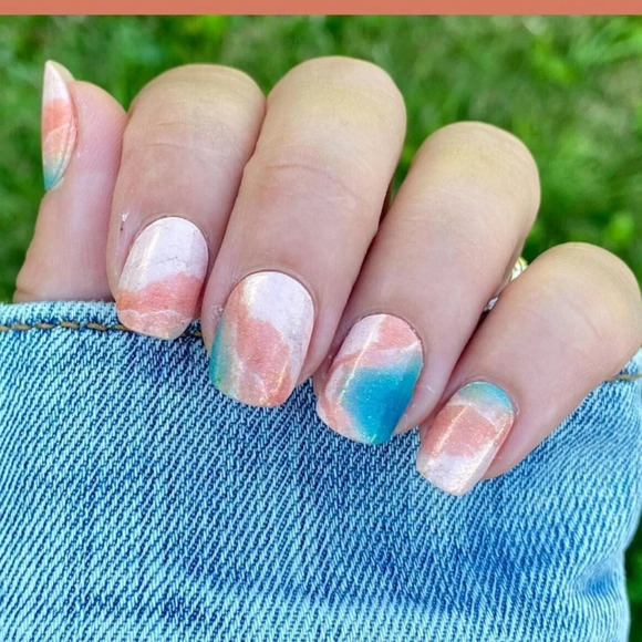 Color Street Nail Polish Strips Retired Rhodes to Paradise New - Picture 2 of 7